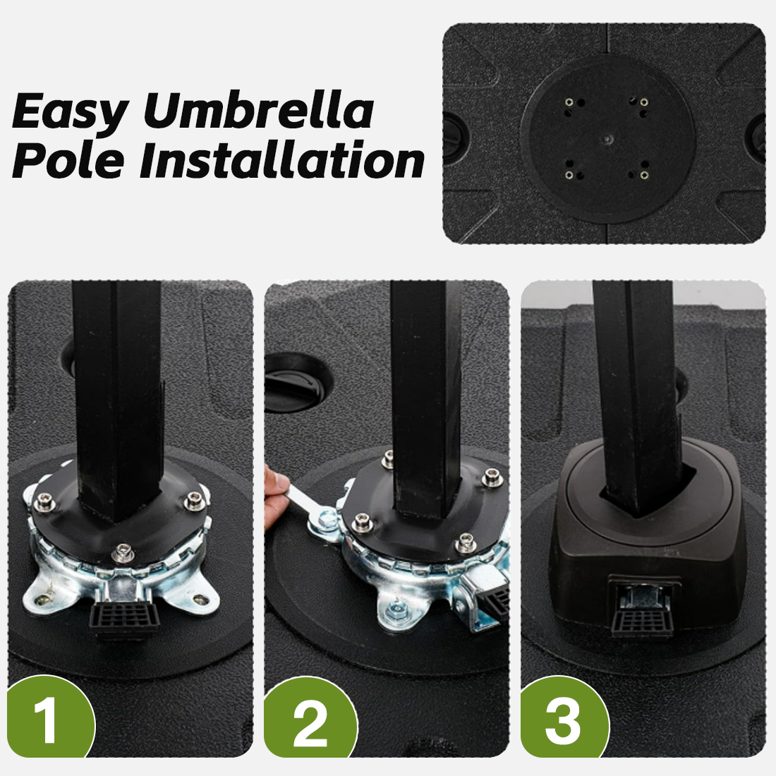 Patioslife,Umbrella Wheels Base,115–200kg Capacity,Heavy-Duty Outdoor Stand,Refillable HDPE Weights,Patio Umbrella Base,Garden Parasol Stand,Poolside Stability Support,Weather-Resistant,Durable Construction,Easy Mobility,Lockable Wheels,Modern Outdoor Furniture,Luxury Patio Accessory,Contemporary Design,Premium Outdoor Living