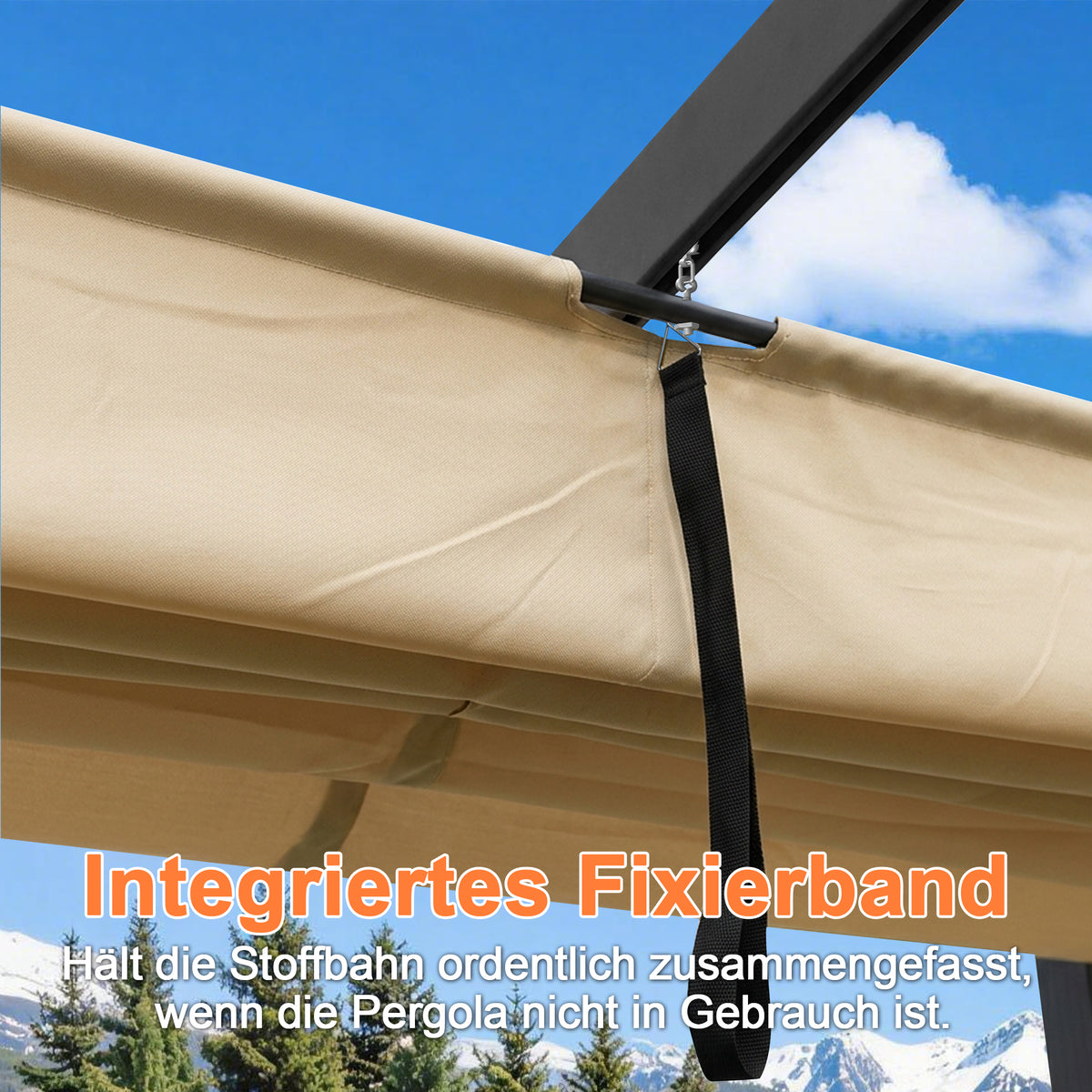 Patioslife Atlantic Pergola mit verstellbarem Sonnendach – Robuste Terrassenüberdachung für Garten und Terrasse