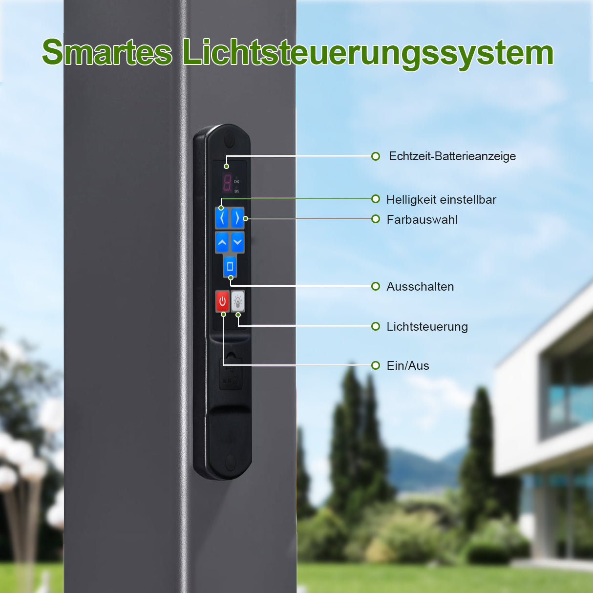 Patioslife Atlantic™ Aluminium-Lamellenpergola – freistehende Pergola mit verstellbarem Lamellendach