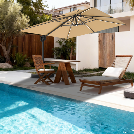 Ampelschirme nach Regen richtig pflegen