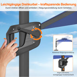 Patioslife Aegis Pro Ampelschirm mit LED-Beleuchtung – verstärkte, pulverbeschichtete Aluminiumkonstruktion für Garten und Terrasse