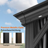 Patioslife Aluminium-Carport mit Stahldach – Wetterfester Fahrzeug-Unterstand für Auto, Motorrad & Wohnmobil
