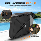 Befüllbarer HDPE-Sonnenschirmständer mit Rollen – Befüllgewicht 115–200 kg, geeignet für Garten, Terrasse und Poolbereich