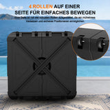 Befüllbarer HDPE-Sonnenschirmständer mit Rollen – Befüllgewicht 115–200 kg, geeignet für Garten, Terrasse und Poolbereich