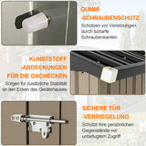Patioslife Metallgerätehaus mit Satteldach aus verzinktem Stahlblech – wetterfester Geräteschuppen für Gartengeräte