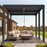 Patioslife Atlantic Aluminium-Lamellenpergola – freistehende Pergola mit verstellbarem Lamellendach