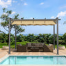 Patioslife Atlantic Pergola mit verstellbarem Sonnendach – Robuste Terrassenüberdachung für Garten und Terrasse