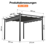 Patioslife Atlantic Pergola mit verstellbarem Sonnendach – Robuste Terrassenüberdachung für Garten und Terrasse