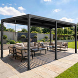 Patioslife Atlantic Aluminium-Lamellenpergola – freistehende Pergola mit verstellbarem Lamellendach