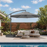 Patioslife Ampelschirm 3,0 m mit Standfuß – Stabiler Premium-Sonnenschirm für Terrasse, Garten & Lounge