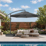 Patioslife Ampelschirm 3,0 m mit Standfuß – Stabiler Premium-Sonnenschirm für Terrasse, Garten & Lounge