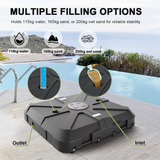 Patioslife，Umbrella Wheels Base，115–200kg Capacity，Heavy-Duty Outdoor Stand，Refillable HDPE Weights，Patio Umbrella Base，Garden Parasol Stand，Poolside Stability Support，Weather-Resistant，Durable Construction，Easy Mobility，Lockable Wheels，Modern Outdoor Furniture，Luxury Patio Accessory，Contemporary Design，Premium Outdoor Living