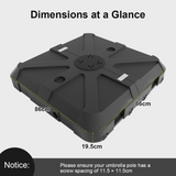 Patioslife，Umbrella Wheels Base，115–200kg Capacity，Heavy-Duty Outdoor Stand，Refillable HDPE Weights，Patio Umbrella Base，Garden Parasol Stand，Poolside Stability Support，Weather-Resistant，Durable Construction，Easy Mobility，Lockable Wheels，Modern Outdoor Furniture，Luxury Patio Accessory，Contemporary Design，Premium Outdoor Living