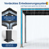 Patioslife Atlantic™ Aluminium-Lamellenpergola – freistehende Pergola mit verstellbarem Lamellendach