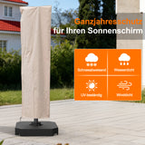 Patioslife Aegis – Schutzhülle für Ampelschirm passend für Ø 2,7–4 m – 600D Oxford, Wasserdicht & UV-beständig
