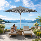 Patioslife Sonnenschirm – quadratisch & rund | Robuster Aluminiummast, doppelt belüftetes Schirmdach | 2,7 m, 3 m & 3,35 m