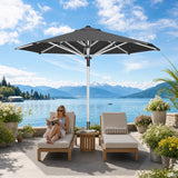 Patioslife Sonnenschirm – quadratisch & rund | Robuster Aluminiummast, doppelt belüftetes Schirmdach | 2,7 m, 3 m & 3,35 m