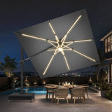 Patioslife Aegis Signature Drehbarer Ampelschirm mit verstellbarem Neigungswinkel | Großer Sonnenschirm für Garten, Terrasse & Poolbereich | Inkl. Premium-Schutzhülle