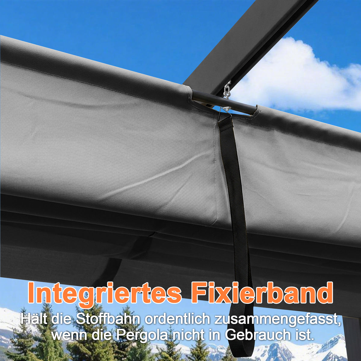 Patioslife Atlantic Pergola mit verstellbarem Sonnendach – Robuste Terrassenüberdachung für Garten und Terrasse