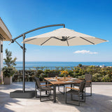 Patioslife Ampelschirm 3,0 m mit Standfuß – Stabiler Premium-Sonnenschirm für Terrasse, Garten & Lounge