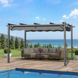 Patioslife Atlantic Pergola mit verstellbarem Sonnendach – Robuste Terrassenüberdachung für Garten und Terrasse