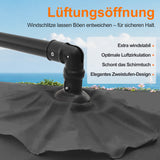 Patioslife Ampelschirm 3,0 m mit Standfuß – Stabiler Premium-Sonnenschirm für Terrasse, Garten & Lounge