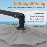 Patioslife Ampelschirm 3,0 m mit Standfuß – Stabiler Premium-Sonnenschirm für Terrasse, Garten & Lounge