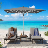 Patioslife Sonnenschirm – quadratisch & rund | Robuster Aluminiummast, doppelt belüftetes Schirmdach | 2,7 m, 3 m & 3,35 m