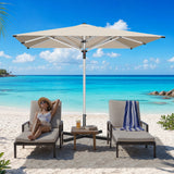 Patioslife Sonnenschirm – quadratisch & rund | Robuster Aluminiummast, doppelt belüftetes Schirmdach | 2,7 m, 3 m & 3,35 m