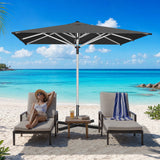 Patioslife Sonnenschirm – quadratisch & rund | Robuster Aluminiummast, doppelt belüftetes Schirmdach | 2,7 m, 3 m & 3,35 m
