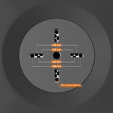 Patioslife robuster Cantilever-Parasolfuß mit Rollen bis 400 kg, dekorative modulare Rollstandards, kompatibel mit der Aegis-Serie und den meisten Offset-Parasolen, ideal für Terrasse, Garten, Rasen und Poolbereich