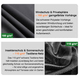 Patioslife Luxury Haven Hardtop-Pavillon aus Aluminium – 12x12 cm starke Pfosten, integrierte Entwässerung & doppelt belüftetes Dach mit Vorhängen