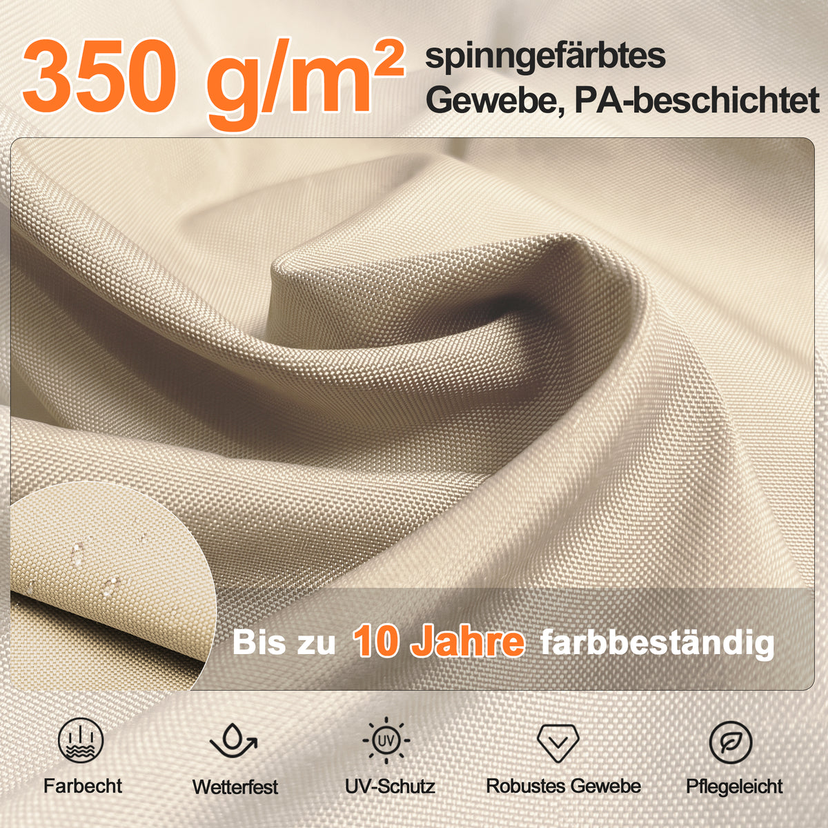 Patioslife Aegis Signature Drehbarer Ampelschirm mit verstellbarem Neigungswinkel | Großer Sonnenschirm für Garten, Terrasse & Poolbereich | Inkl. Premium-Schutzhülle