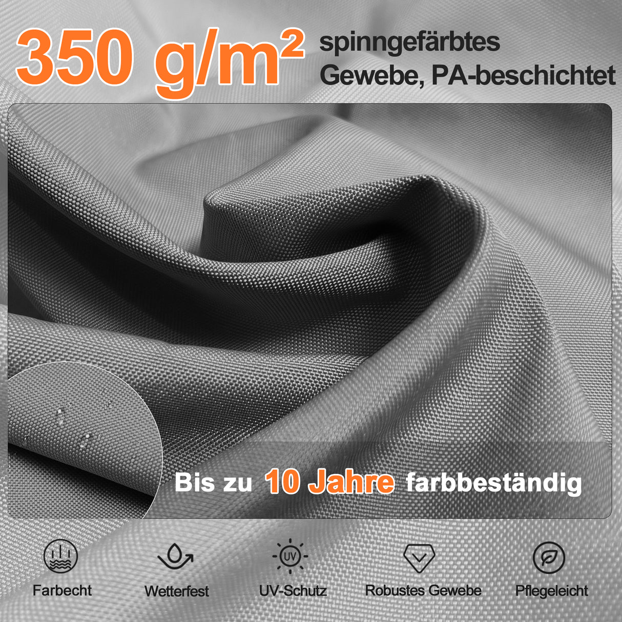 Patioslife Aegis Signature Drehbarer Ampelschirm mit verstellbarem Neigungswinkel | Großer Sonnenschirm für Garten, Terrasse & Poolbereich | Inkl. Premium-Schutzhülle