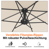Patioslife Ampelschirm 3,0 m mit Standfuß – Stabiler Premium-Sonnenschirm für Terrasse, Garten & Lounge