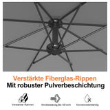 Patioslife Ampelschirm 3,0 m mit Standfuß – Stabiler Premium-Sonnenschirm für Terrasse, Garten & Lounge