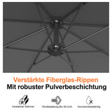 Patioslife Ampelschirm 3,0 m mit Standfuß – Stabiler Premium-Sonnenschirm für Terrasse, Garten & Lounge