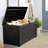 Kunstharz-Aufbewahrungsbox – groß, wetterfest, UV-beständig und abschließbar, für Polster, Gartengeräte und Poolzubehör