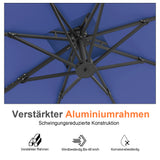 Patioslife Aegis Pro Ampelschirm -moderner Sonnenschirm mit Kreuzfuß und verstärktem