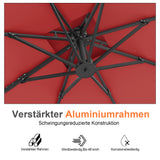 Patioslife Aegis Pro Ampelschirm -moderner Sonnenschirm mit Kreuzfuß und verstärktem