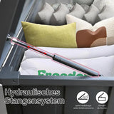 Kunstharz-Aufbewahrungsbox – groß, wetterfest, UV-beständig und abschließbar, für Polster, Gartengeräte und Poolzubehör