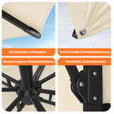 Patioslife Aegis Signature Drehbarer Ampelschirm mit verstellbarem Neigungswinkel | Großer Sonnenschirm für Garten, Terrasse & Poolbereich | Inkl. Premium-Schutzhülle