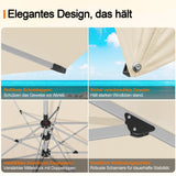 Patioslife Sonnenschirm – quadratisch & rund | Robuster Aluminiummast, doppelt belüftetes Schirmdach | 2,7 m, 3 m & 3,35 m