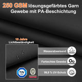 Patioslife Aegis Pro Ampelschirm – rechteckig, mit integrierter LED-Beleuchtung, Metall-Kreuzfuß & verstärktem Aluminiumgestell