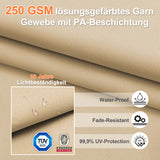 Patioslife Aegis Pro Ampelschirm -moderner Sonnenschirm mit Kreuzfuß und verstärktem Aluminiumgestell für Garten und Terrasse.