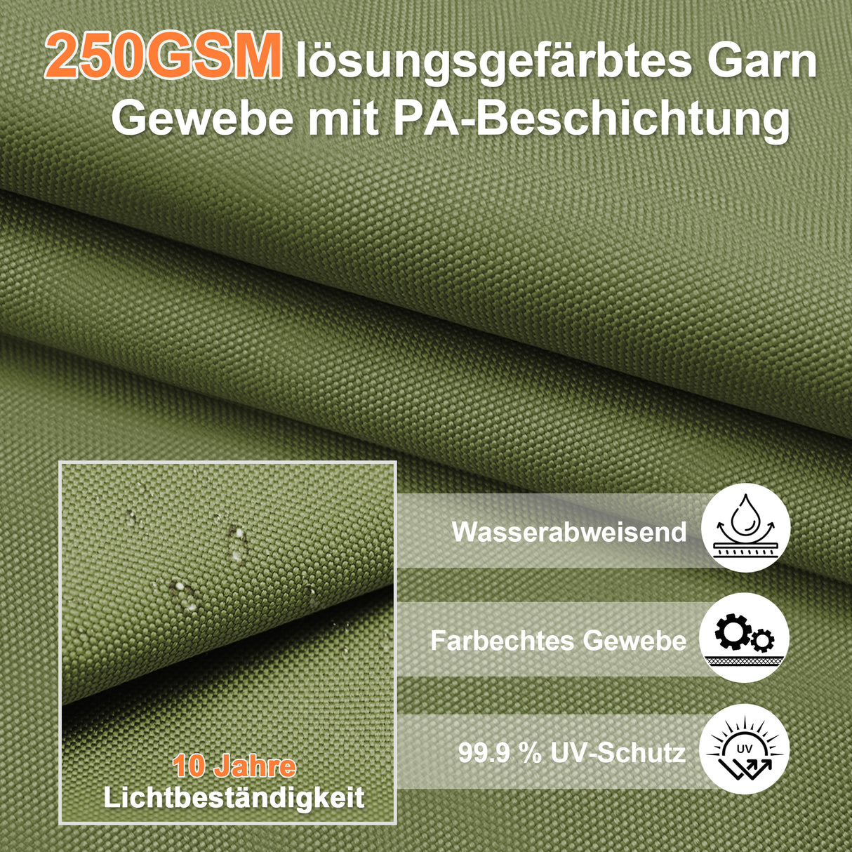 Patioslife Aegis Pro Ampelschirm -moderner Sonnenschirm mit Kreuzfuß und verstärktem Aluminiumgestell für Garten und Terrasse.