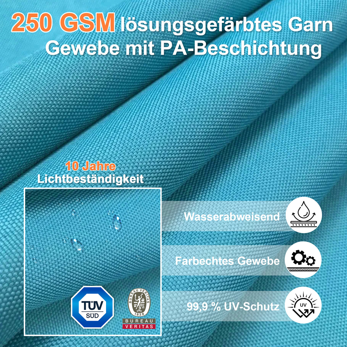 Patioslife Aegis Pro Ampelschirm -moderner Sonnenschirm mit Kreuzfuß und verstärktem Aluminiumgestell für Garten und Terrasse.