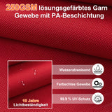 Patioslife Aegis Pro Ampelschirm mit LED-Beleuchtung – verstärkte, pulverbeschichtete Aluminiumkonstruktion für Garten und Terrasse