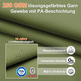 Patioslife Aegis Pro Ampelschirm – rechteckig, mit integrierter LED-Beleuchtung, Metall-Kreuzfuß & verstärktem Aluminiumgestell