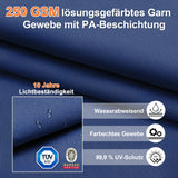 Patioslife Aegis Pro Ampelschirm -moderner Sonnenschirm mit Kreuzfuß und verstärktem Aluminiumgestell für Garten und Terrasse.